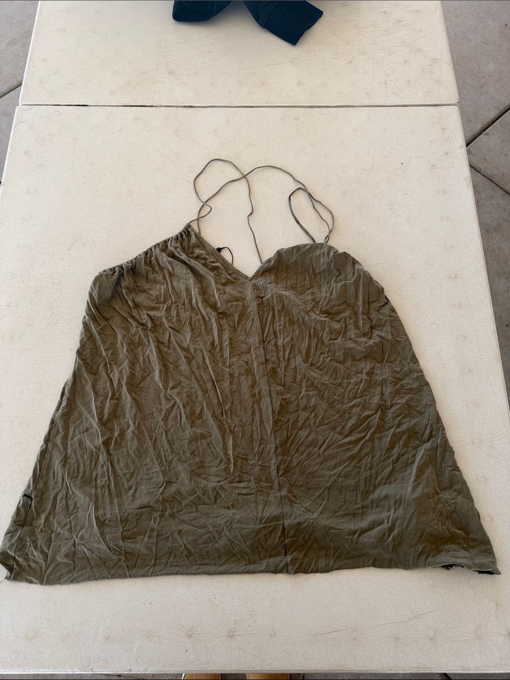 Zara Olive Green Spaghetti Strap Camisole